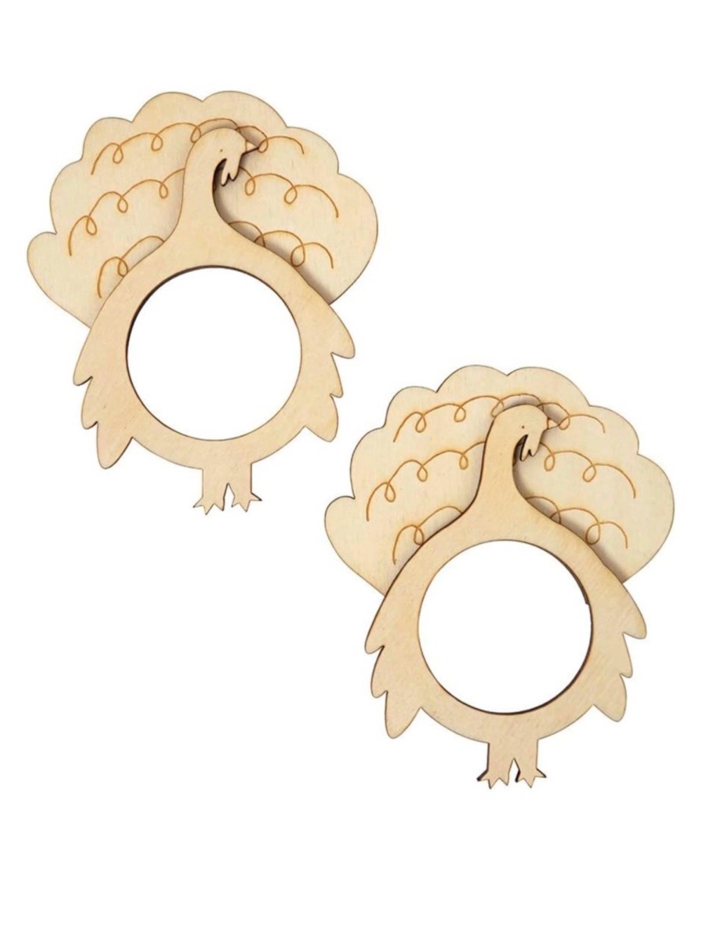 Meri Meri Thanksgiving Turkey Napkin Rings Set of 8 NEW